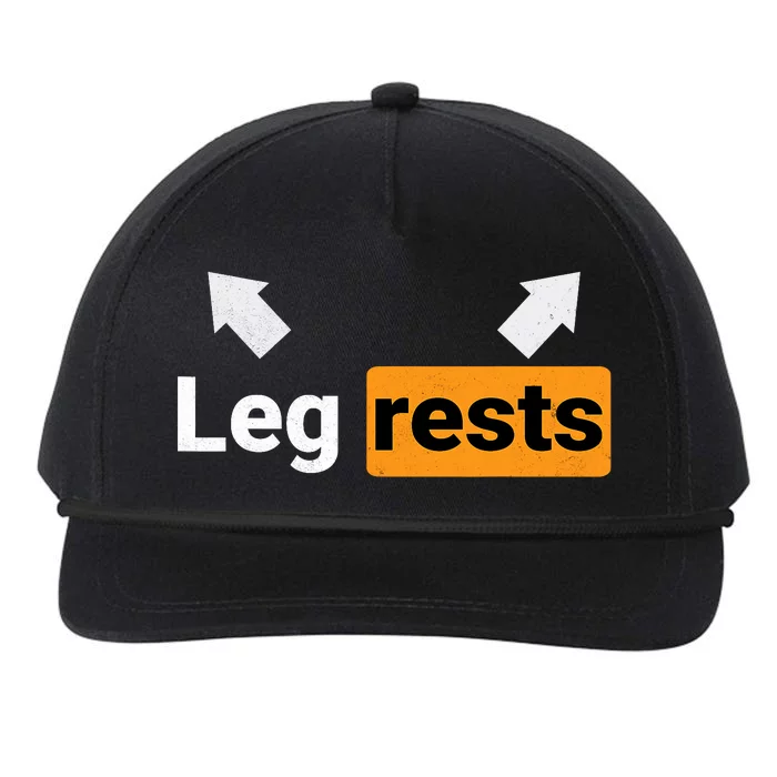 Leg Rests Naughty Dad Jokes Funny Adult Humor Dirty Dad Joke Snapback Five-Panel Rope Hat