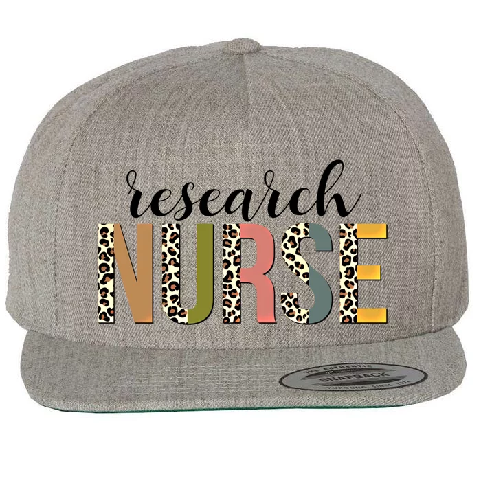 Leopard Research Nurse Print For Nursing Student Gift Wool Snapback Cap