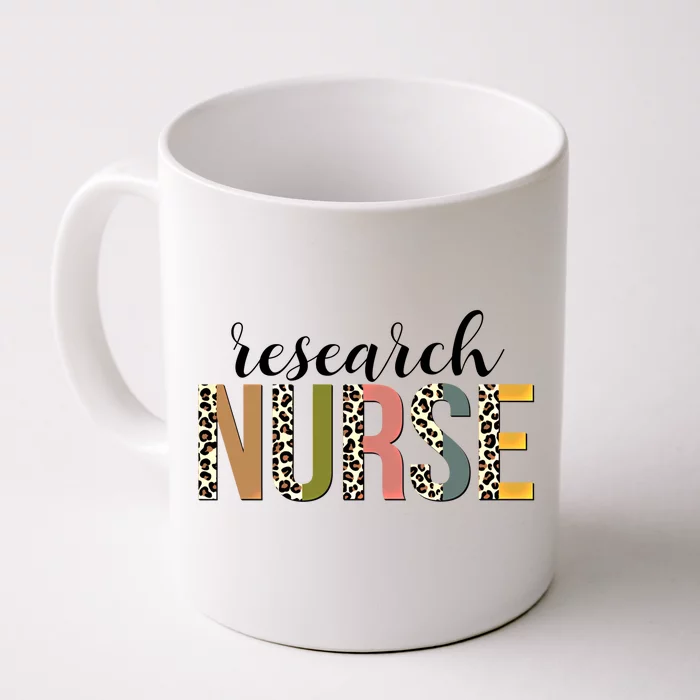 Leopard Research Nurse Print For Nursing Student Gift Front & Back Coffee Mug