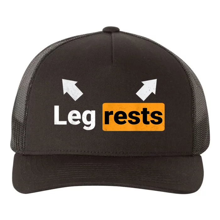 Leg Rests Naughty Dad Jokes Funny Adult Humour Father's Day Yupoong Adult 5-Panel Trucker Hat