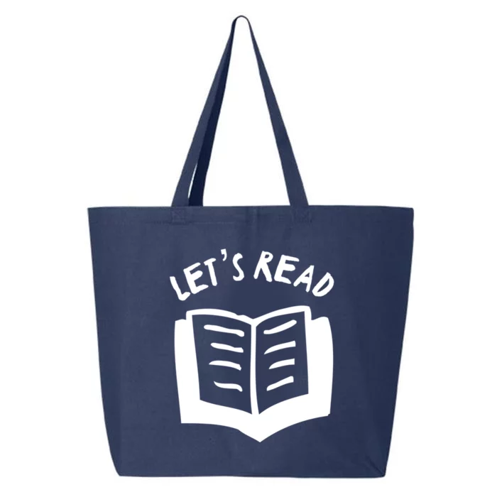 Lets Read Open Book Literacy Advocate Cool Gift 25L Jumbo Tote