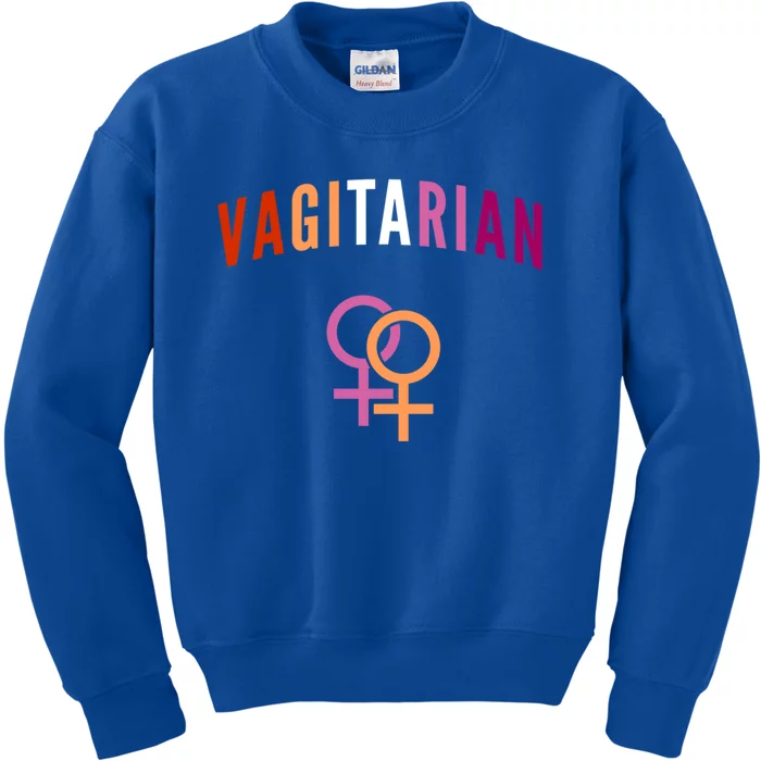 Lesbian Rights Or Valentines Day Or Vagitarian Great Gift Kids Sweatshirt