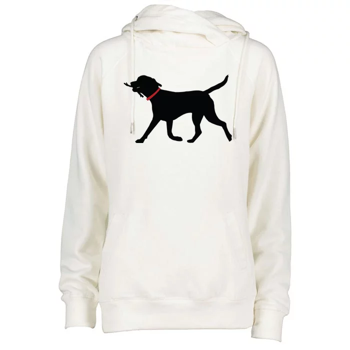 Labrador Retriever Play Fetch Black Lab Womens Funnel Neck Pullover Hood