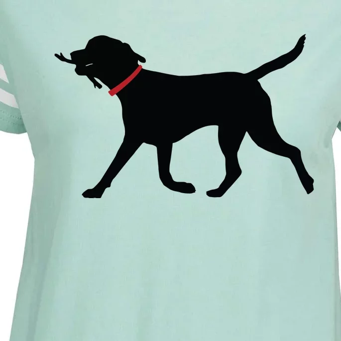 Labrador Retriever Play Fetch Black Lab Enza Ladies Jersey Football T-Shirt