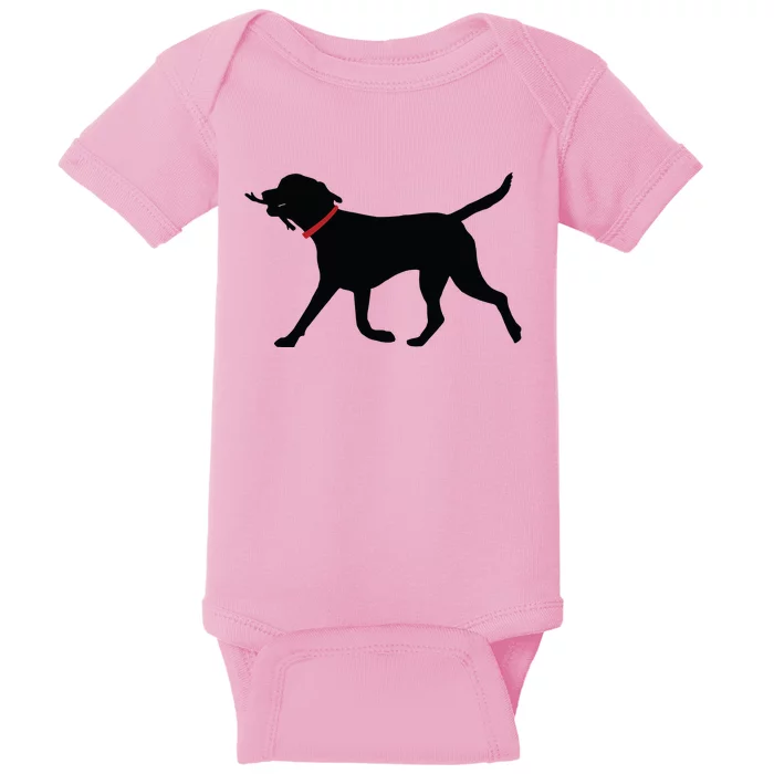 Labrador Retriever Play Fetch Black Lab Baby Bodysuit