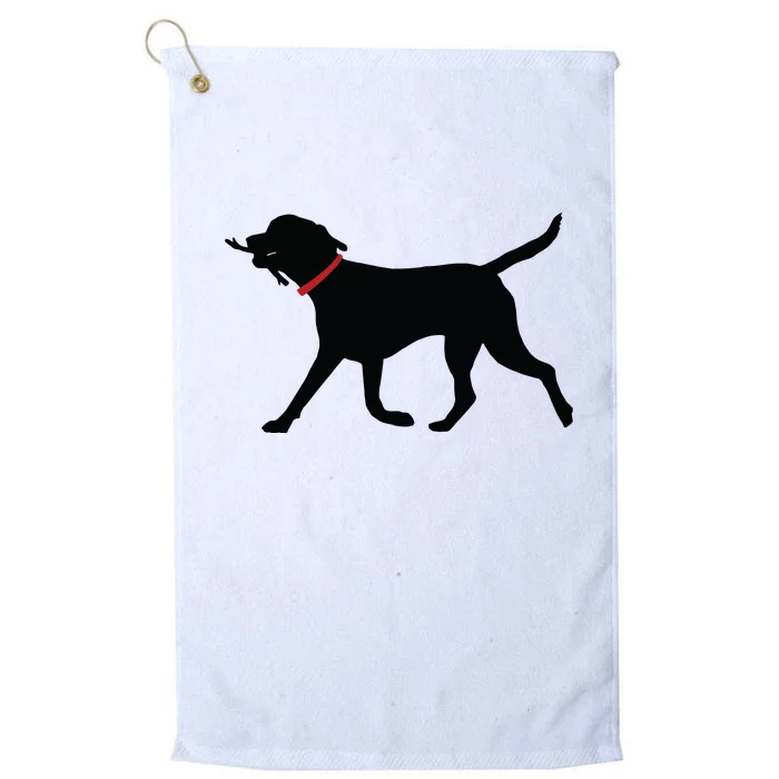 Labrador Retriever Play Fetch Black Lab Platinum Collection Golf Towel