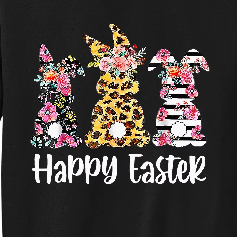 Leopard Rabbit Plaid Floral Easter Bunny Tall Sweatshirt