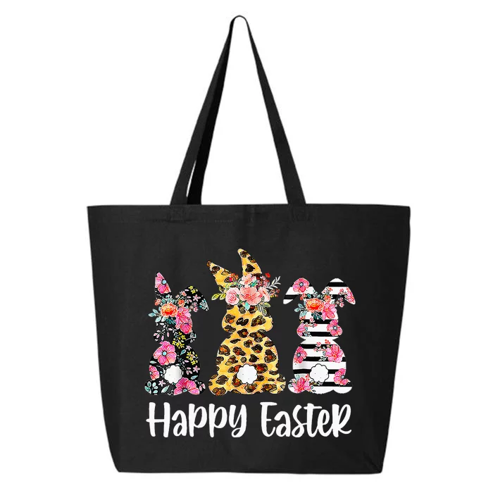 Leopard Rabbit Plaid Floral Easter Bunny 25L Jumbo Tote