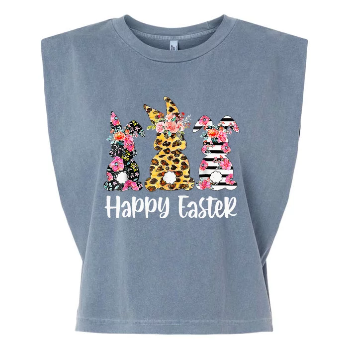 Leopard Rabbit Plaid Floral Easter Bunny Garment-Dyed Women's Muscle Tee