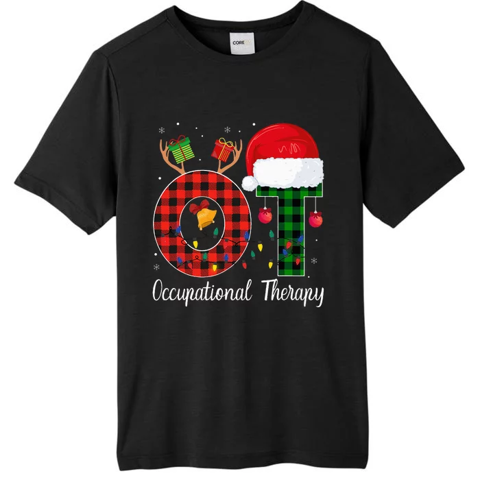 Lights Red Plaid OT Therapist christmas 2024 ChromaSoft Performance T-Shirt