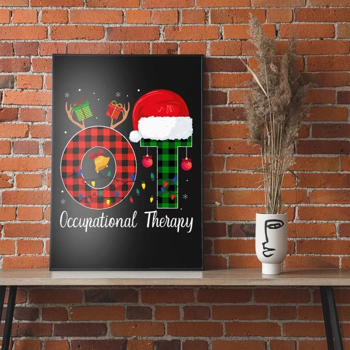 Lights Red Plaid OT Therapist christmas 2024 Poster