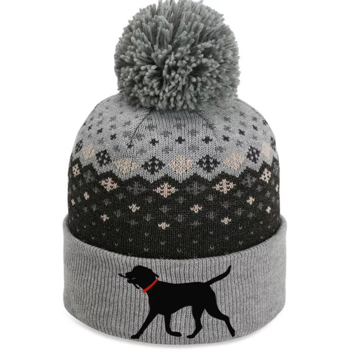 Labrador Retriever Play Fetch Black Lab The Baniff Cuffed Pom Beanie