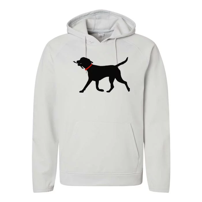 Labrador Retriever Play Fetch Black Lab Performance Fleece Hoodie