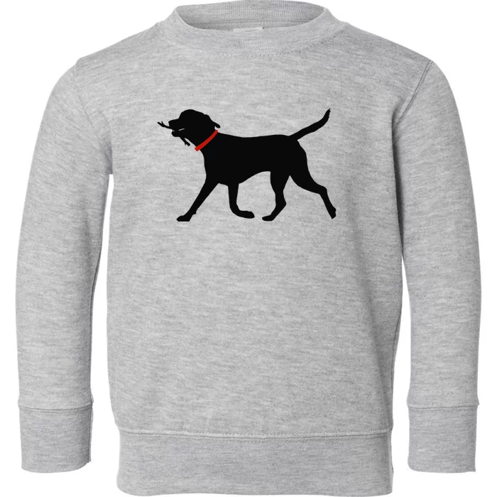 Labrador Retriever Play Fetch Black Lab Toddler Sweatshirt