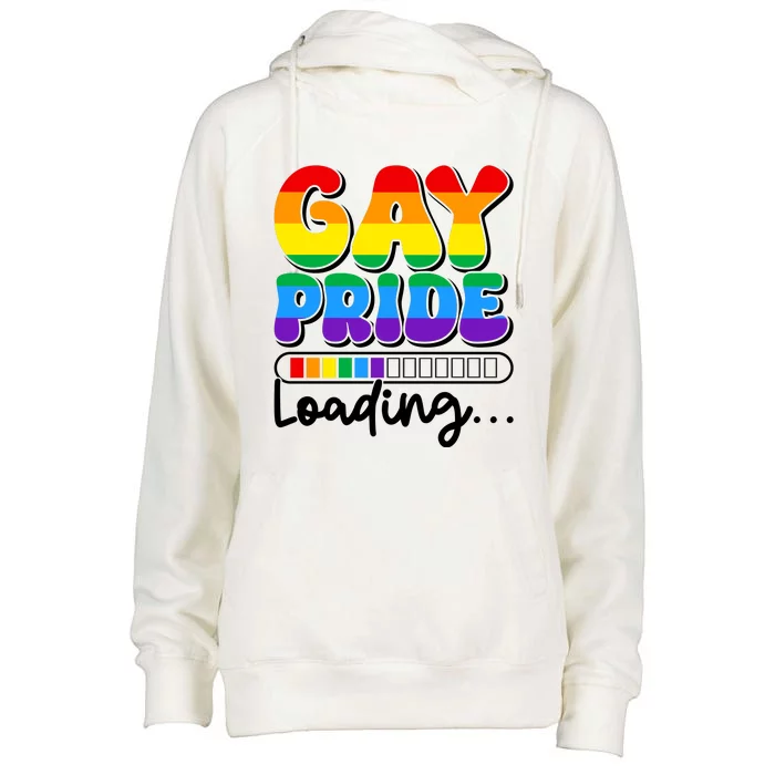 LGBT Retro Pride T Design Womens Funnel Neck Pullover Hood