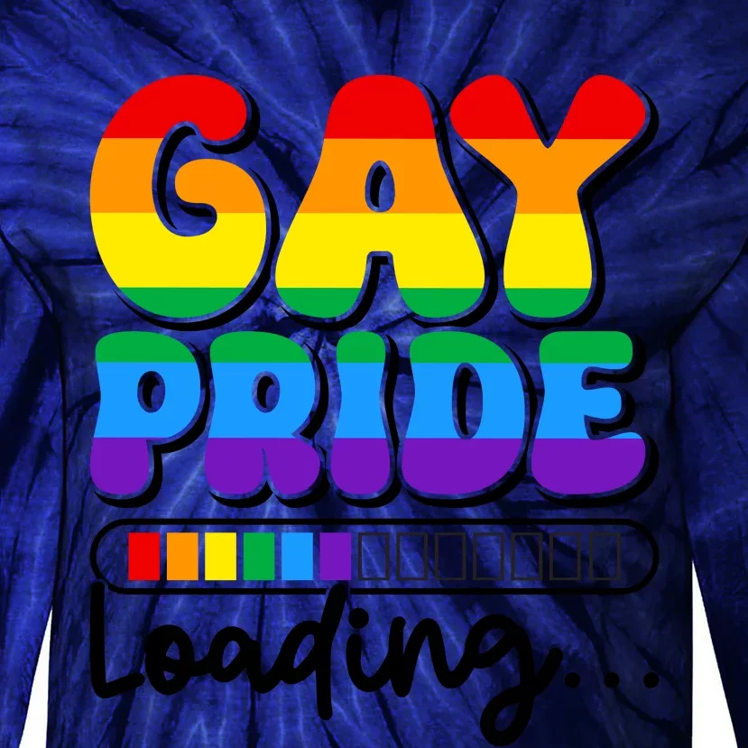 LGBT Retro Pride T Design Tie-Dye Long Sleeve Shirt