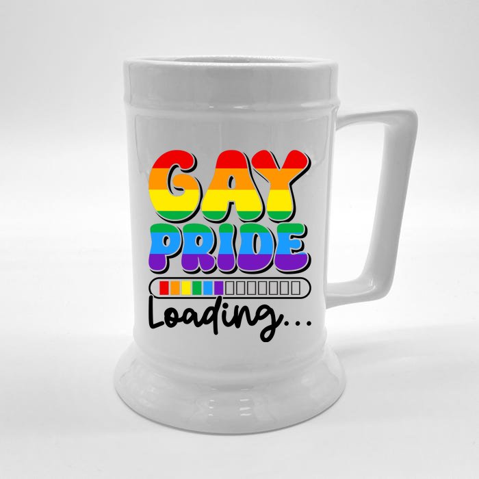 LGBT Retro Pride T Design Front & Back Beer Stein