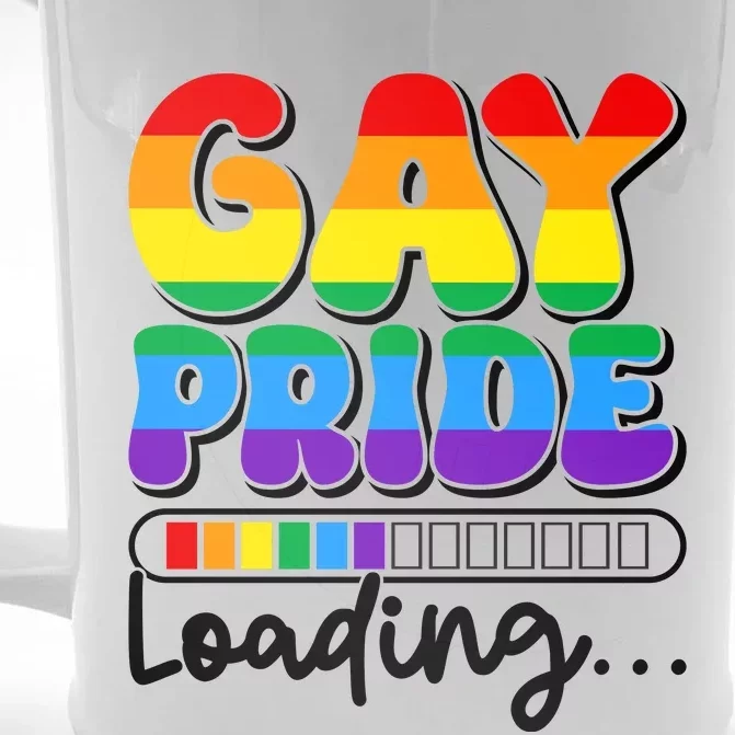 LGBT Retro Pride T Design Front & Back Beer Stein