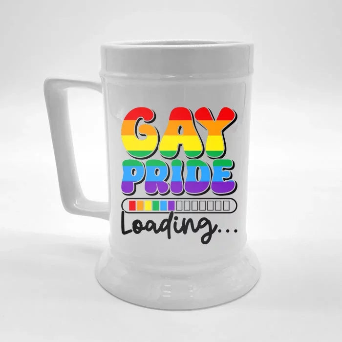 LGBT Retro Pride T Design Front & Back Beer Stein