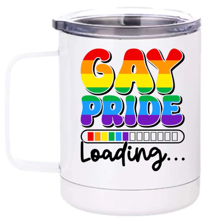 LGBT Retro Pride T Design Front & Back 12oz Stainless Steel Tumbler Cup