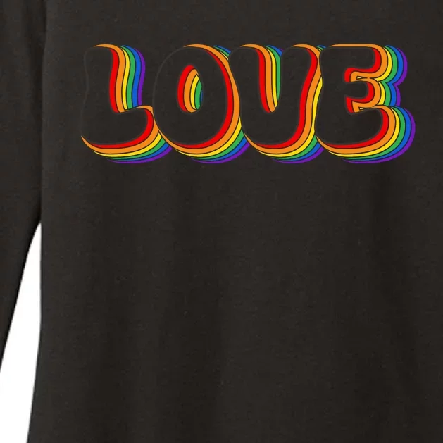 LGBT Retro Pride T Design Womens CVC Long Sleeve Shirt