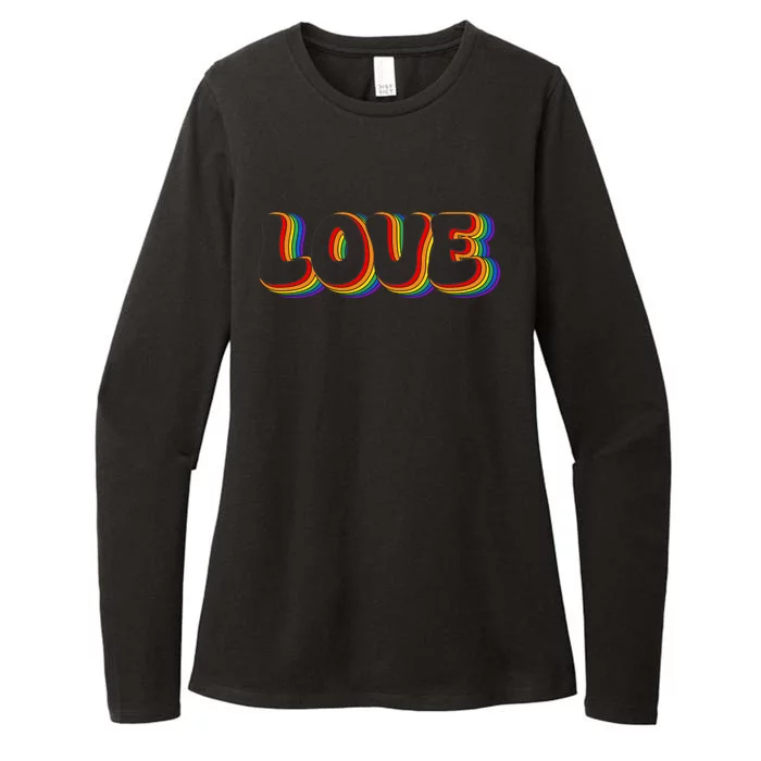 LGBT Retro Pride T Design Womens CVC Long Sleeve Shirt