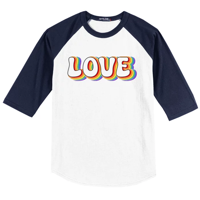 LGBT Retro Pride T Design Baseball Sleeve Shirt