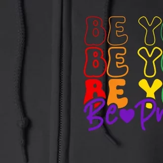 LGBT Retro Pride T Design Full Zip Hoodie