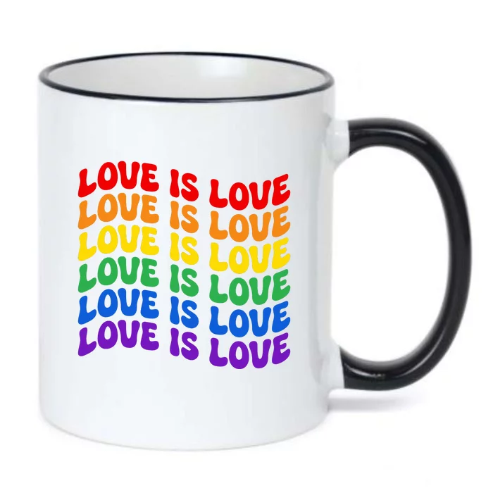 LGBT Retro Pride T Design Black Color Changing Mug