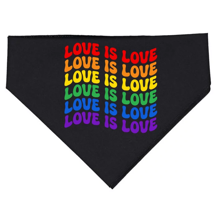 LGBT Retro Pride T Design USA-Made Doggie Bandana