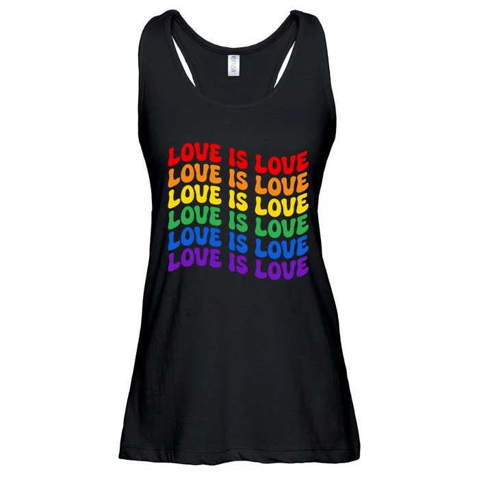 LGBT Retro Pride T Design Ladies Essential Flowy Tank