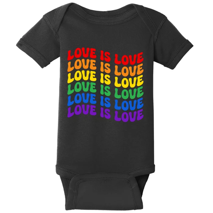 LGBT Retro Pride T Design Baby Bodysuit