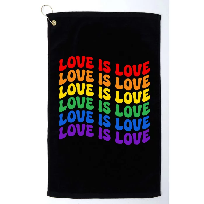 LGBT Retro Pride T Design Platinum Collection Golf Towel