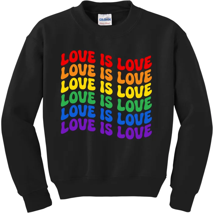 LGBT Retro Pride T Design Kids Sweatshirt