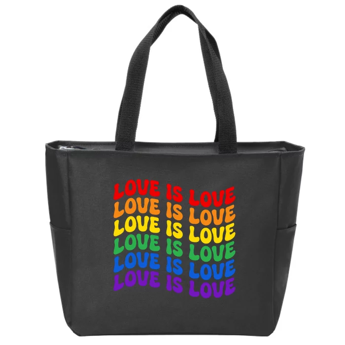 LGBT Retro Pride T Design Zip Tote Bag