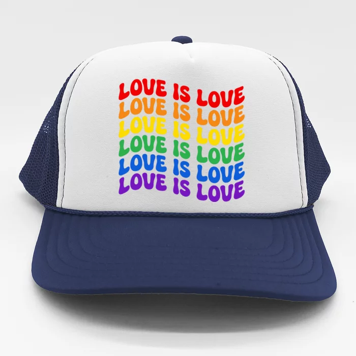 LGBT Retro Pride T Design Trucker Hat