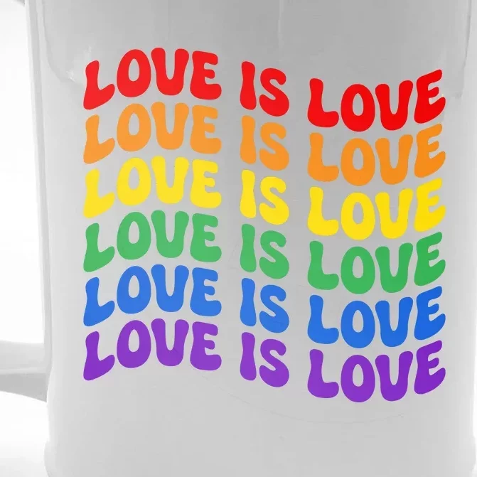 LGBT Retro Pride T Design Front & Back Beer Stein