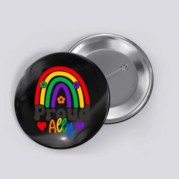 LGBT Retro Pride T Design Button