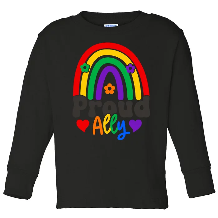 LGBT Retro Pride T Design Toddler Long Sleeve Shirt