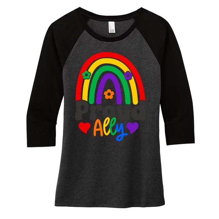 LGBT Retro Pride T Design Women's Tri-Blend 3/4-Sleeve Raglan Shirt