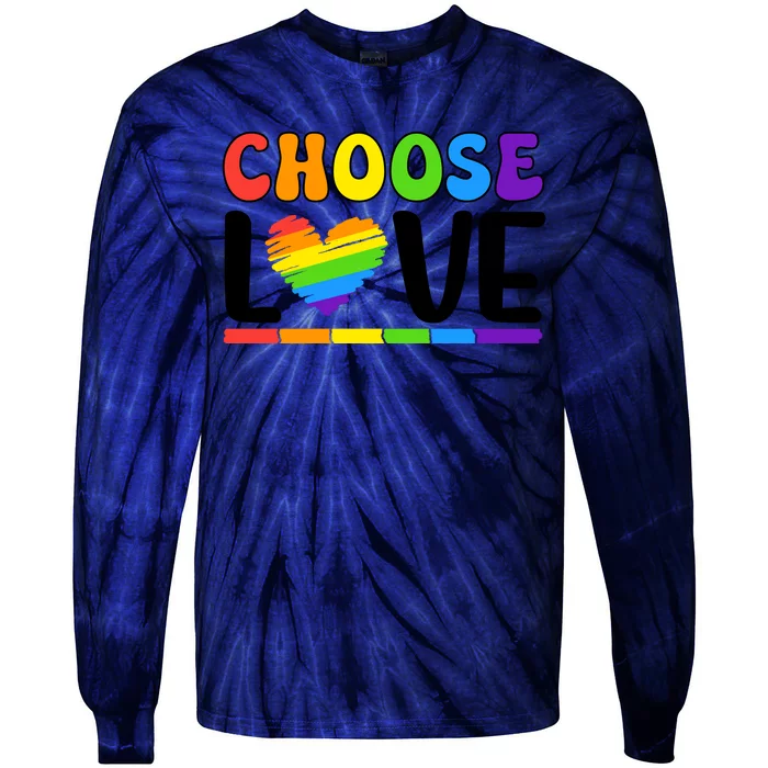 LGBT Retro Pride T Design Tie-Dye Long Sleeve Shirt