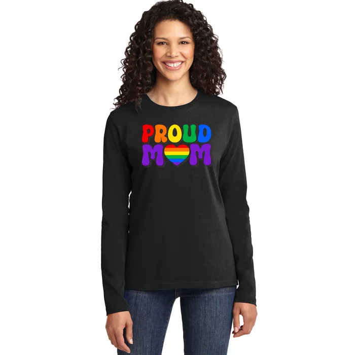 LGBT Retro Pride T Design Ladies Long Sleeve Shirt