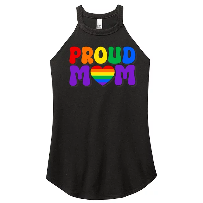 LGBT Retro Pride T Design Women’s Perfect Tri Rocker Tank