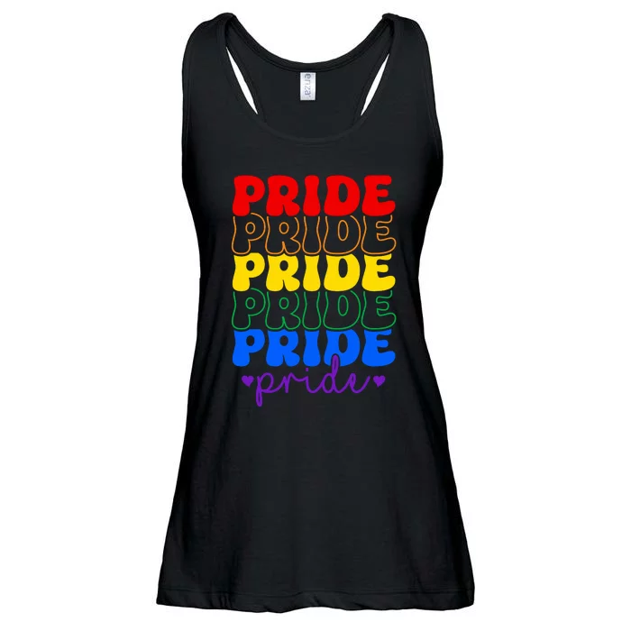 LGBT Retro Pride T Design Ladies Essential Flowy Tank