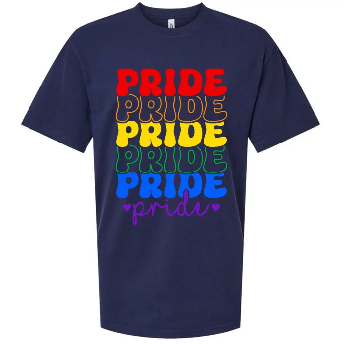 LGBT Retro Pride T Design Sueded Cloud Jersey T-Shirt