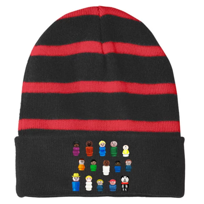 Little Round People Striped Beanie with Solid Band