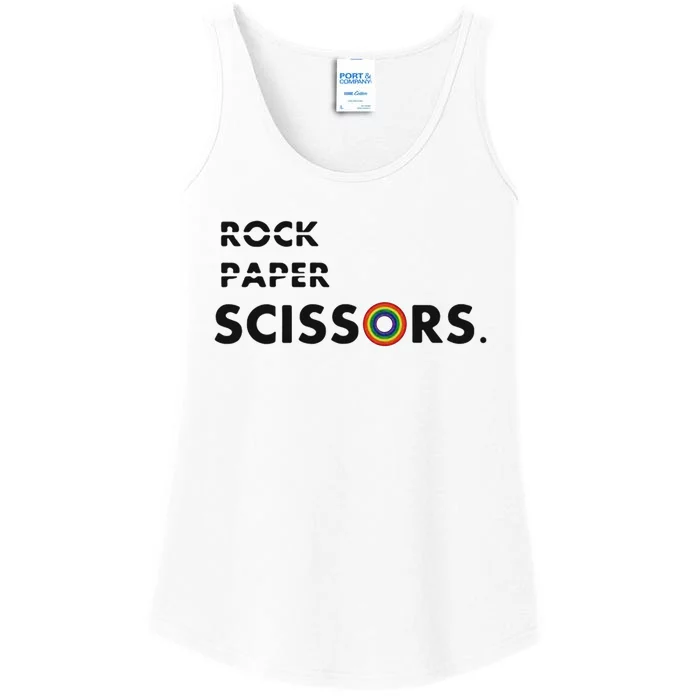 LGBT Rock Paper Scissors Ladies Essential Tank