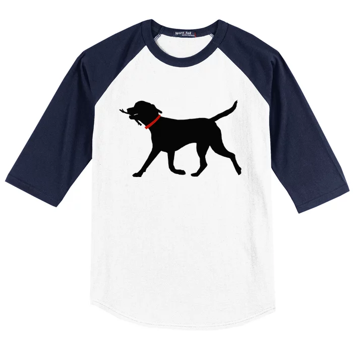 Labrador Retriever Play Fetch Black Lab Baseball Sleeve Shirt