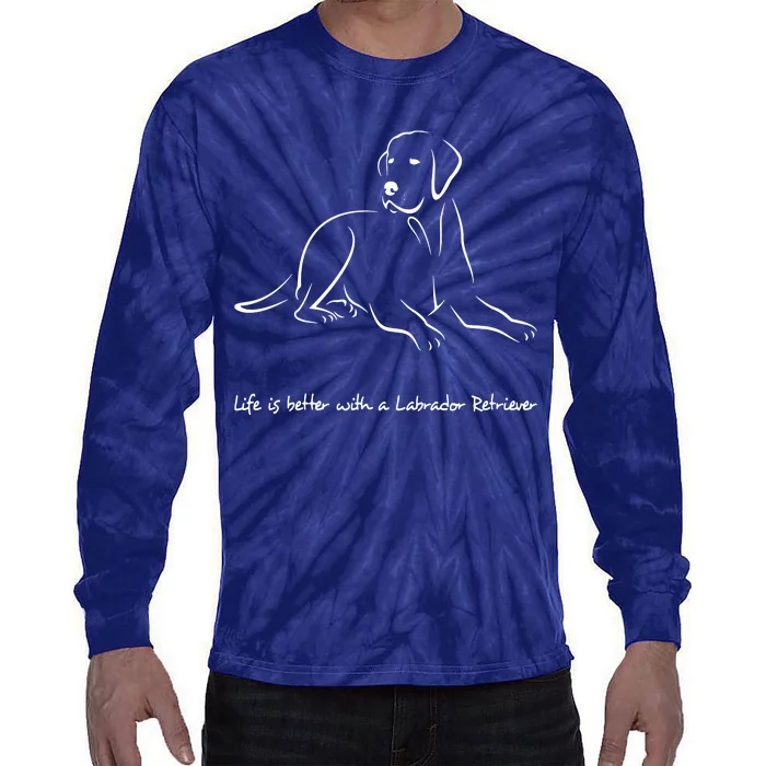 Labrador Retriever Premium T Tie-Dye Long Sleeve Shirt