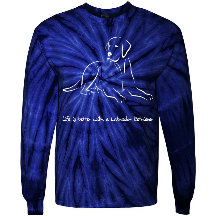 Labrador Retriever Premium T Tie-Dye Long Sleeve Shirt